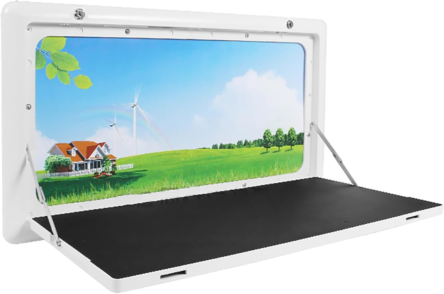 Wall Mounted Folding Table, Lockable Table for Camping and Picnic, Computer Workstation, Ideal for Campervans and Motorhomes (Color : D)