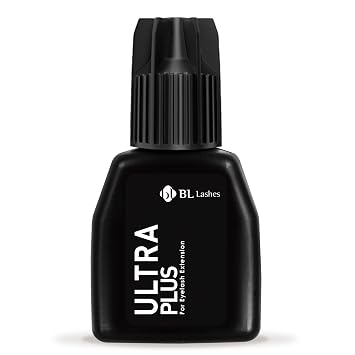 BL Lashes Ultra Plus Extra Strong Eyelash Extension Glue | 2-3 Sec Drying | 7 Weeks Great Retention | Black Adhesive | Long Lasting | Professional Supplies 10g 10