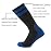 Cerebro Merino Wool Socks for Men, Cushioned Mid-calf Socks Moisture Wicking Men\'s Hiking Socks for Home, Trekking, Outdoors (1Pairs BlackBlue)