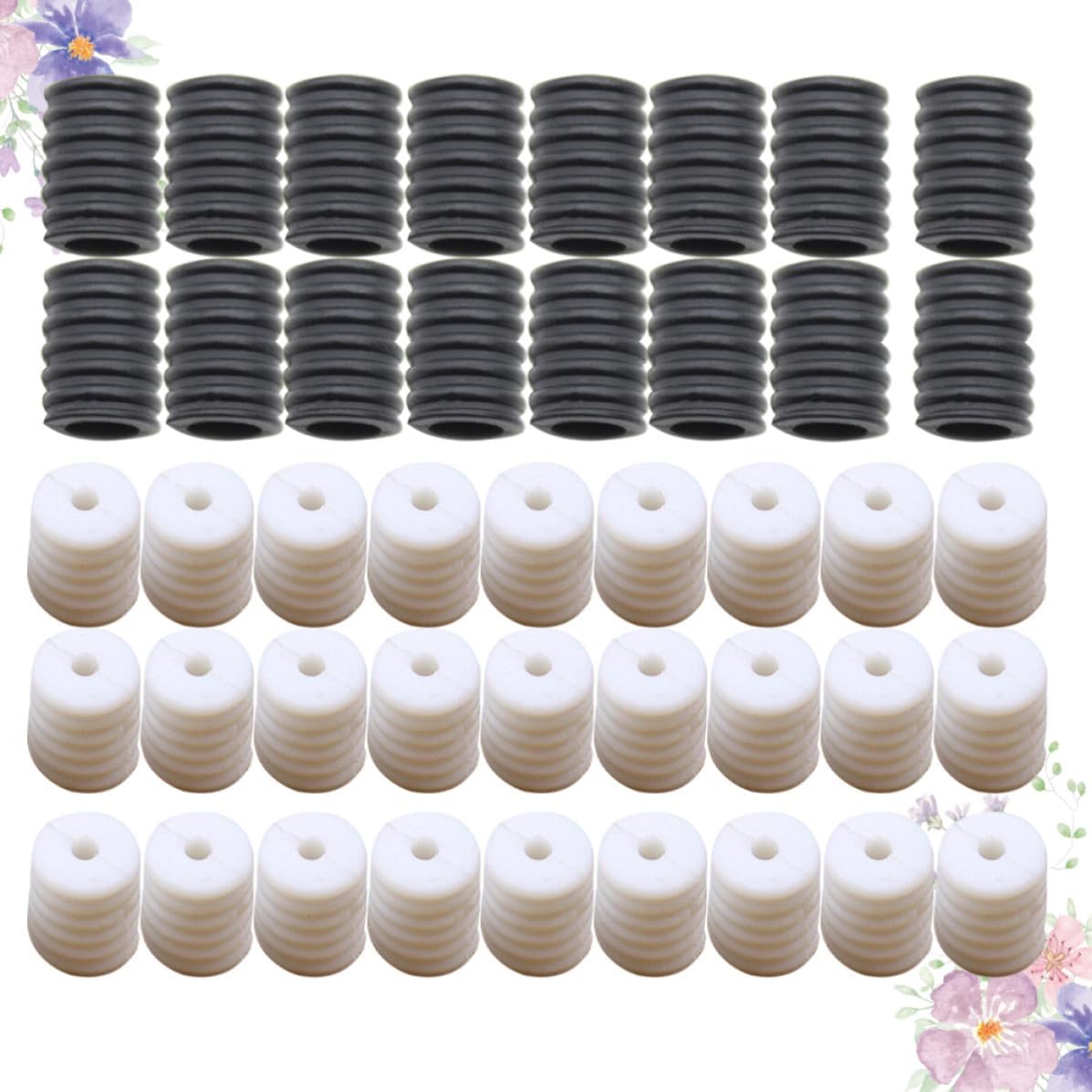 TOKIDNY 200pcs Silicone Mask Adjustable Buckle Anti-Slip Design, Ear Protective Mask Rope Regulator for Comfortable Hiking and Running, Includes 100pcs Black and 100pcs White