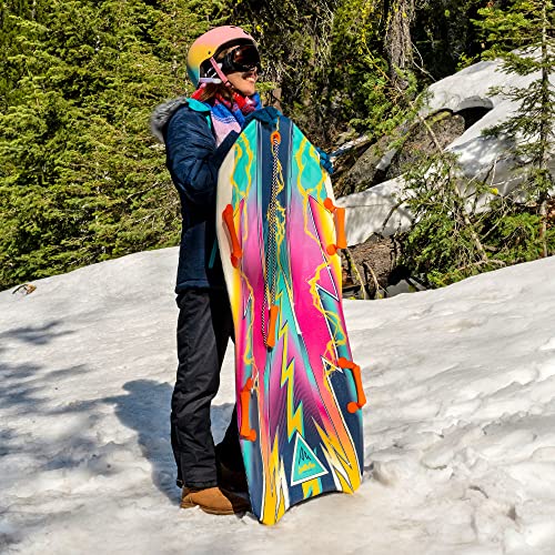 Artikfun Premium Recreational Winter Foam Snow Sled | Tow Rope And Handles | Sized For Youth And Adults | Contoured Deck Design | 50In-127Cm Design Length | #TOP5
