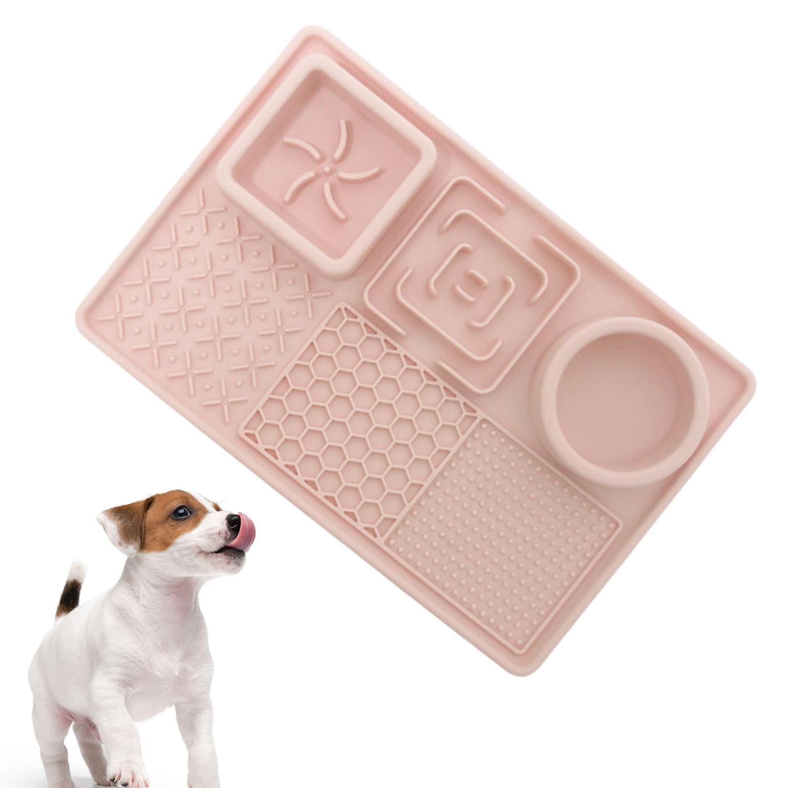 Li? Mat?, Hufeisen zum Saugnäpfchen Silikon? Langsamfütterung Matte für Leckschale Mi?kka, Safe, Mehrfach-Hundchen Katzen Tier?Haustier Devilish