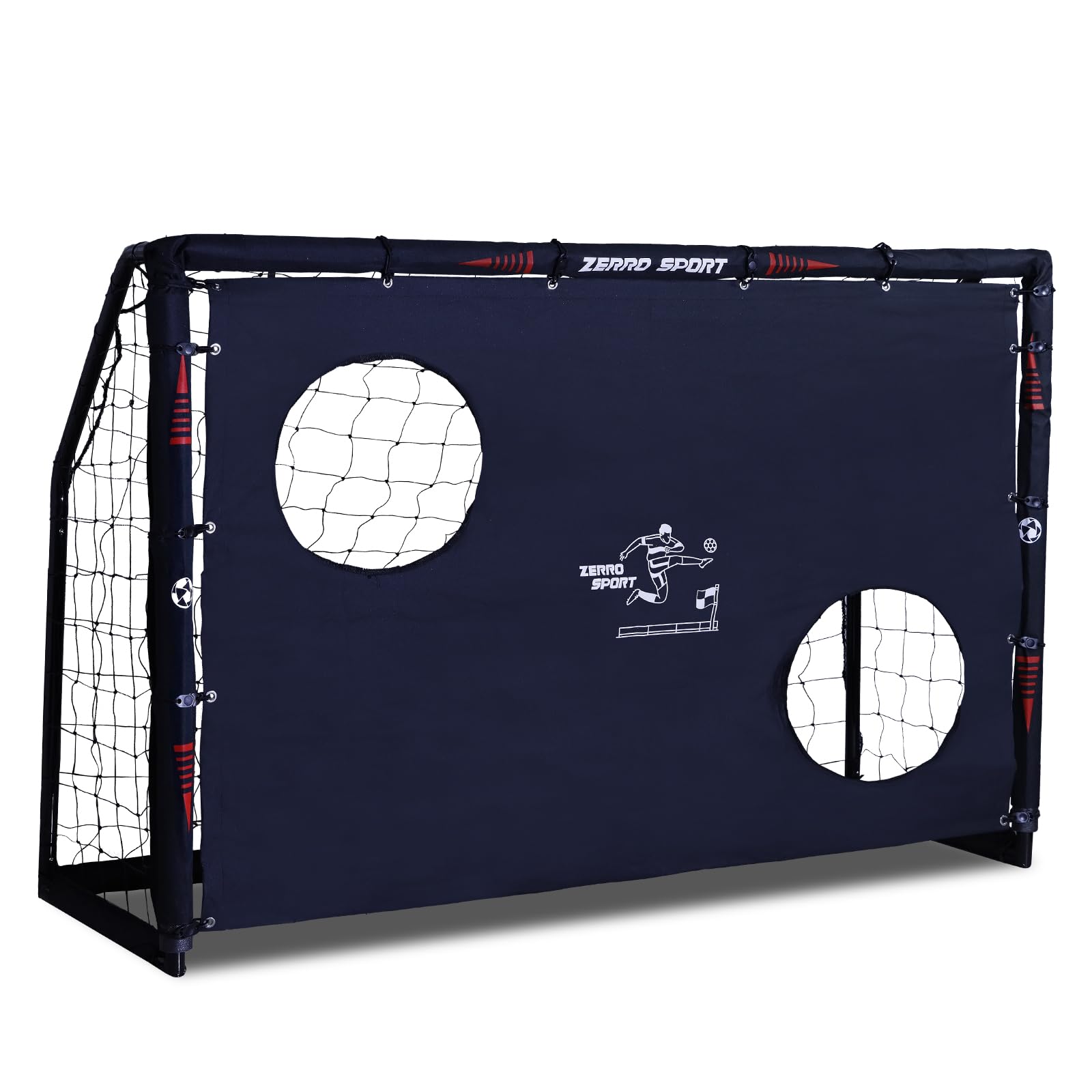 ZERRO Porteria Futbol Niños con Pared de Portería 180/240/300, Porterias de Futbol para Niños Idoneidad Adultos y Niños, Porterias de Futbol para Jardín para Recreo & Entrenamiento