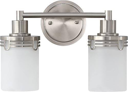 Doraimi Lighting Aplique de pared de medio cilindro de 1 luz con acabado de níquel cepillado para decoración del hogar, baño, dormitorio, pasillo,