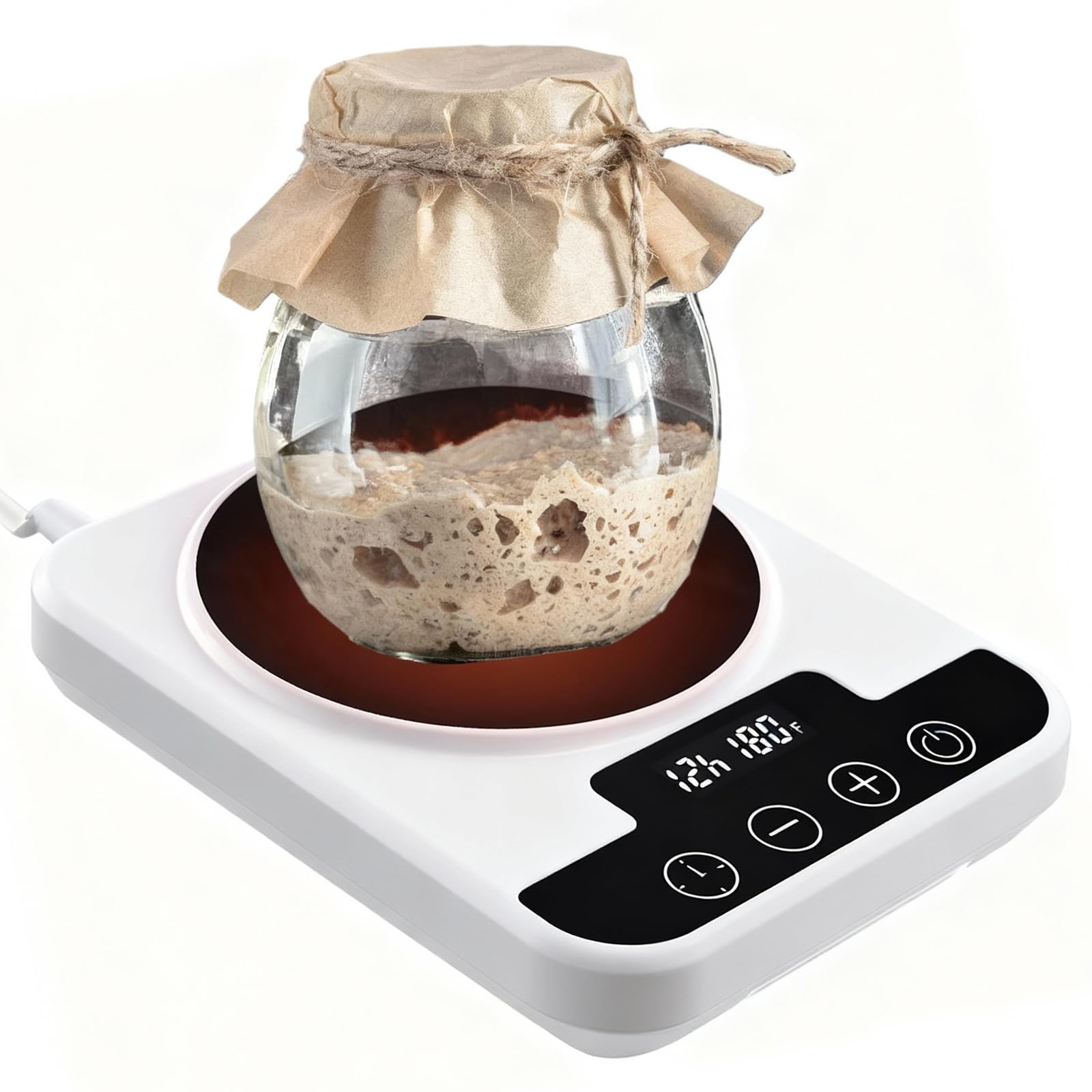 Calentador de masa fermentada, control preciso 21-38 °C, temporizador 12h para pan