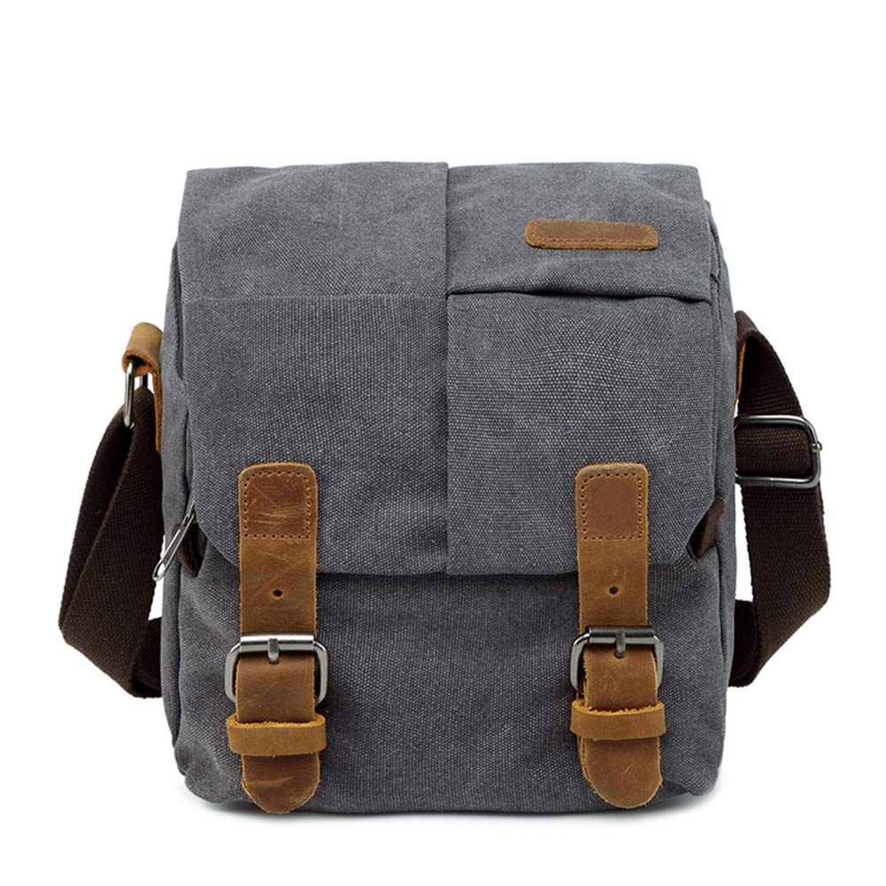 Borsa a Tracolla per Fotografia Vintage in Tela Borsa a Tracolla per Fotocamera Reflex Borse da Viaggio Piccole per Nikon/Sony/Canon