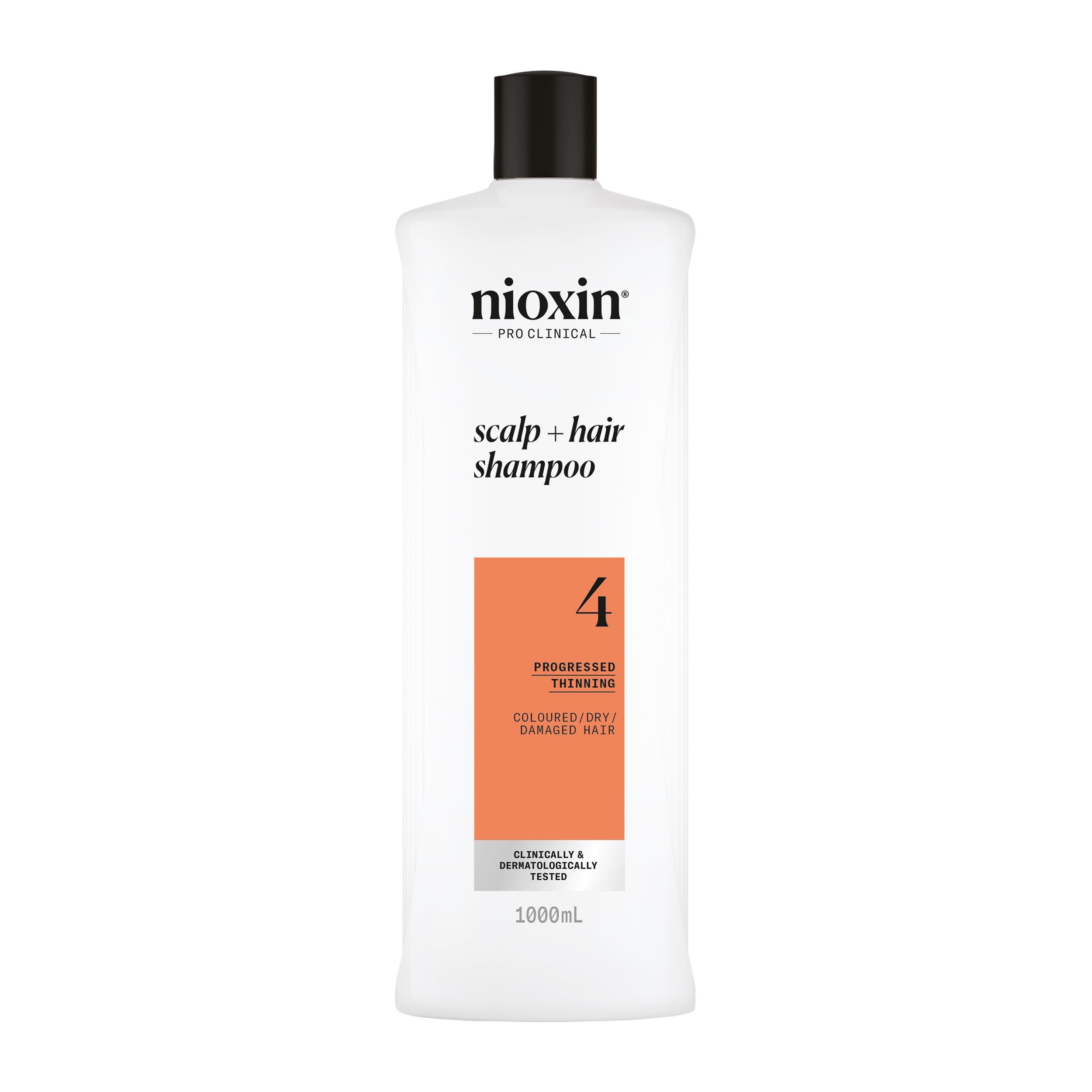 Nioxin System 4 - Hair Thickening System For Damaged Hair with Progressed Thinning - Biotin & Niacinamide - Shampoo, Conditioner, Serum