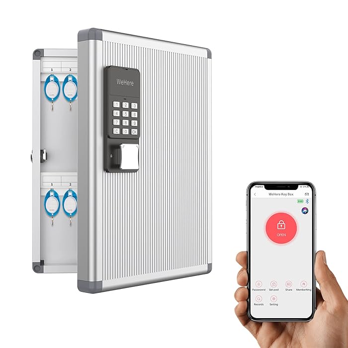 Buy WeHere Key Box with Banking Password Technology,Key Box Wall Mount(32position) with