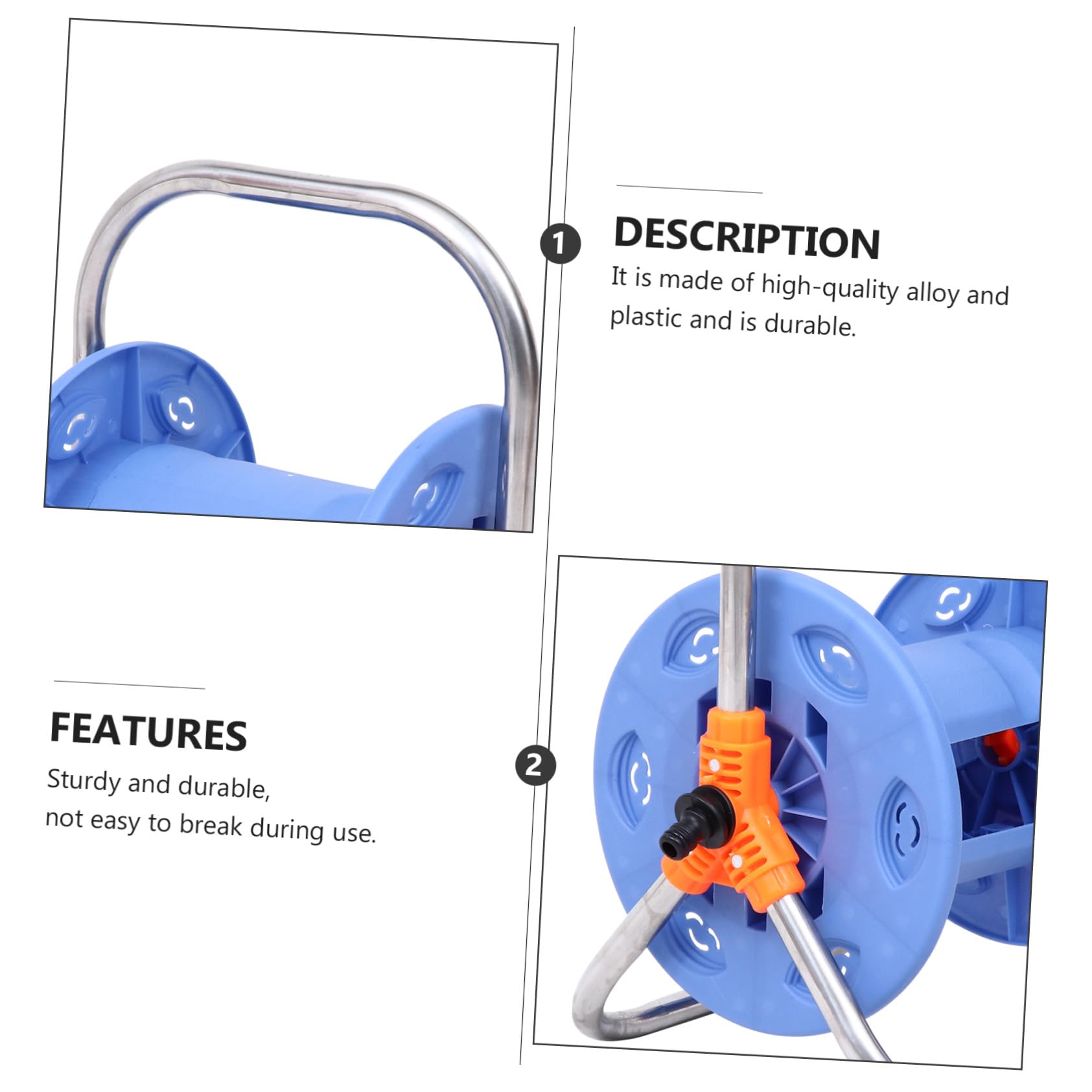 Toddmomy Enrouleur De Tuyau Arrosage Rotatif Pour Support De Rangement Pour Tuyau Arrosage