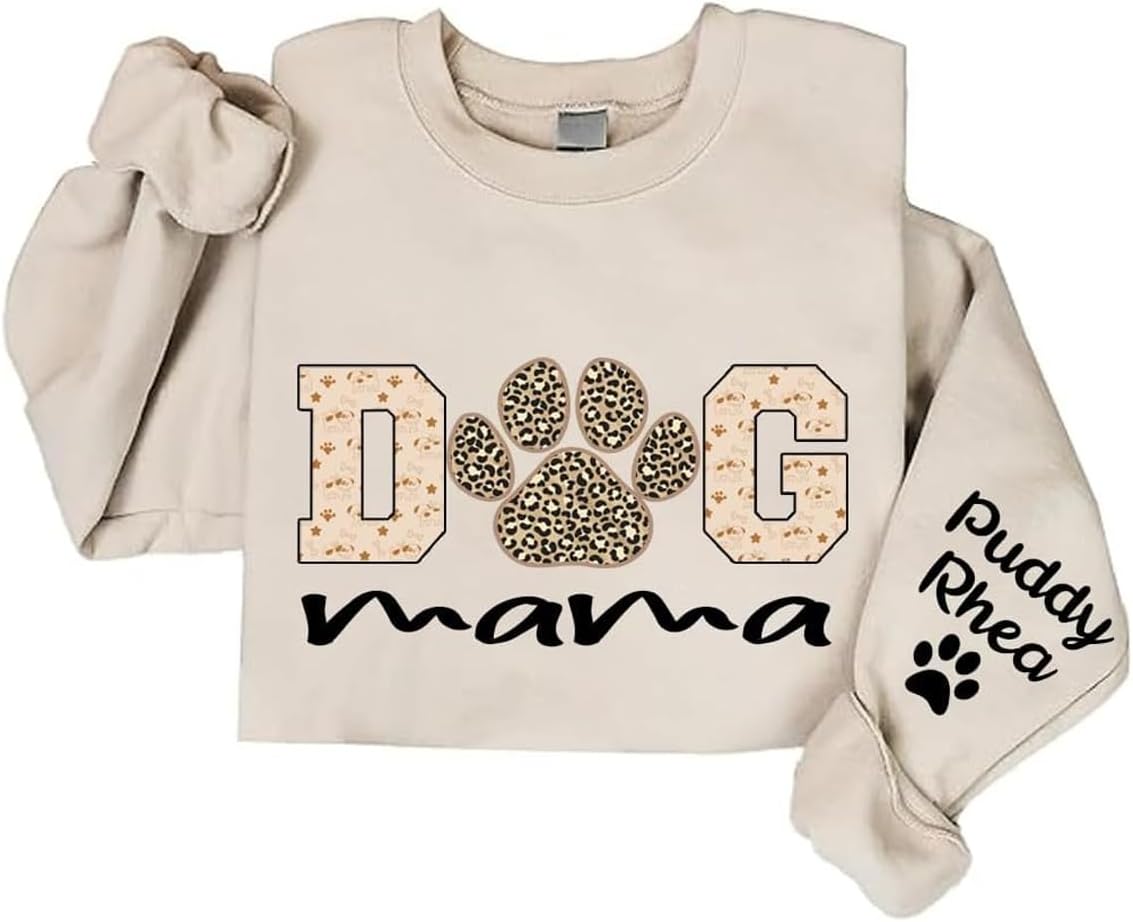 Personalized Dog Mom Sweatshirt, Dog Lover Gift, Dog Sweatshirt, Dog Mom Gift, Dog Mom Hoodie, Gift for Her