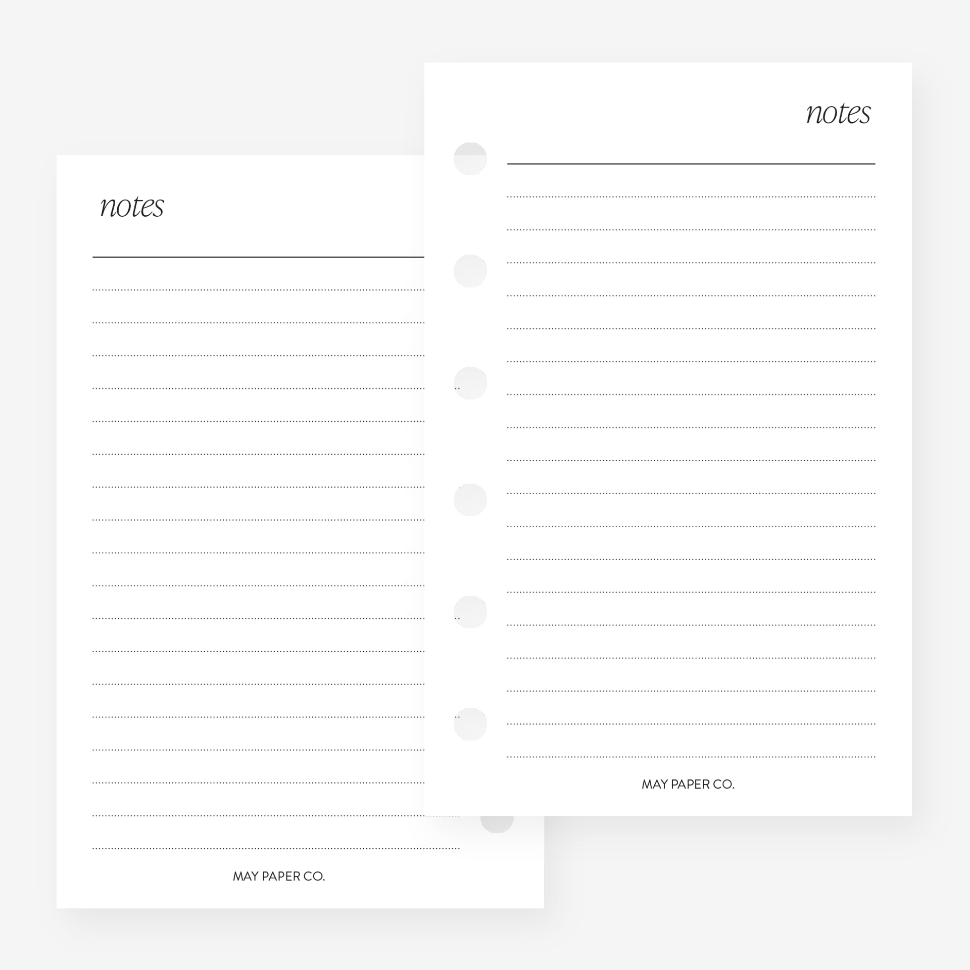 Agenda tascabile a righe con inserto di ricarica per raccoglitore tascabile a 6 anelli, 3,2 x 5