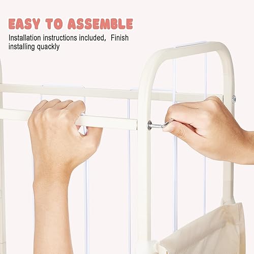 Miniatura 5 de Almacenamiento de juguetes con estantería para niños, organizador grande de juguetes de almacenamiento de animales de peluche con bolsillo, estante