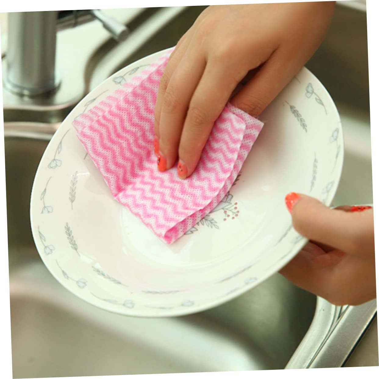 Healeved 150piezas Paquete De Paños De Cocina No Tejidos Absorbentes y Reutilizables Color Azul para Limpieza Hogares Restaurantes y Fábricas De Alimentos
