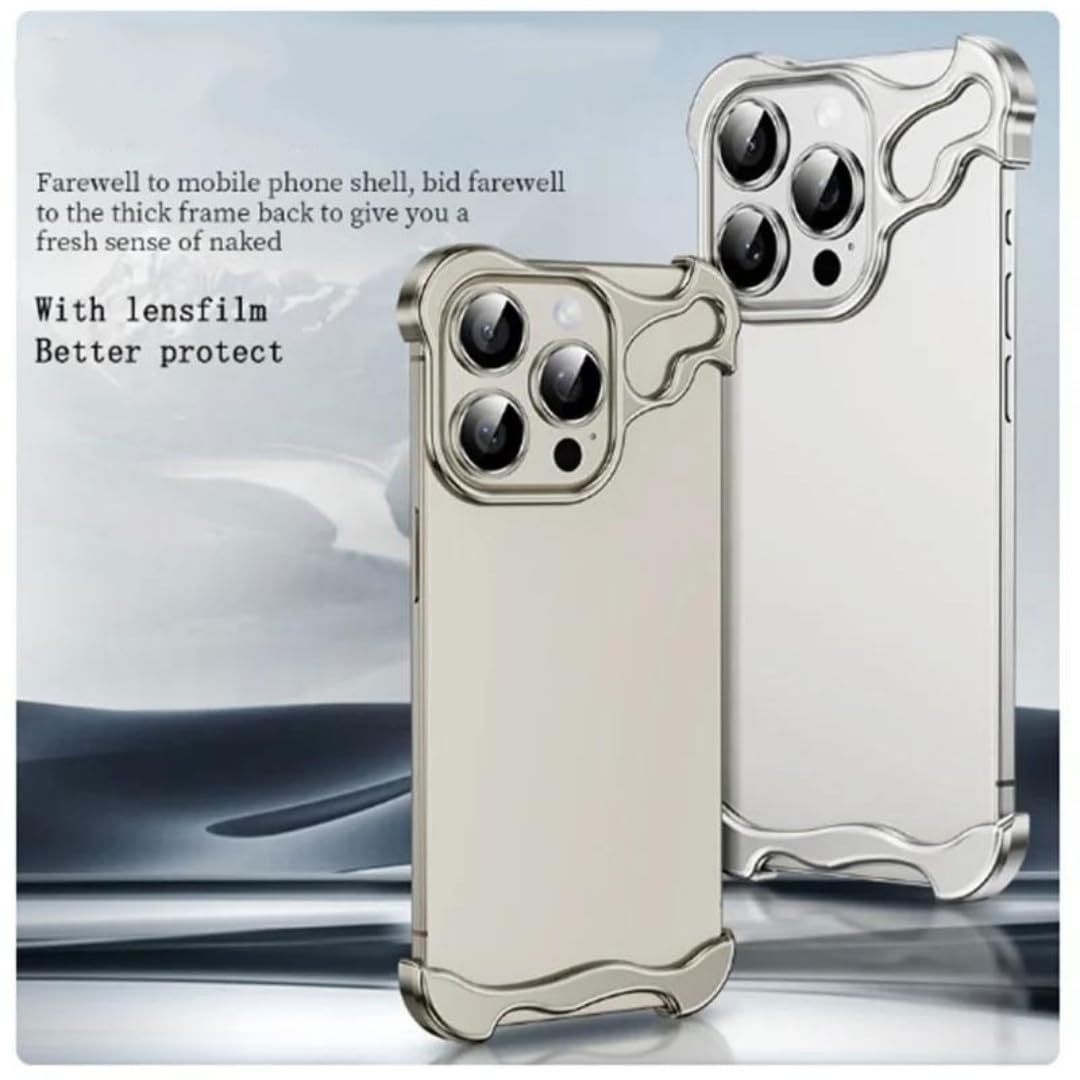 Luksusowe etui bumper ze stopu tytanu do iPhone'a 15 13 12 14 Pro Max 15 plus, metalowa folia ochronna na obiektyw, narożniki ochronne (do iPhone'a 15 Plus/niebieski)