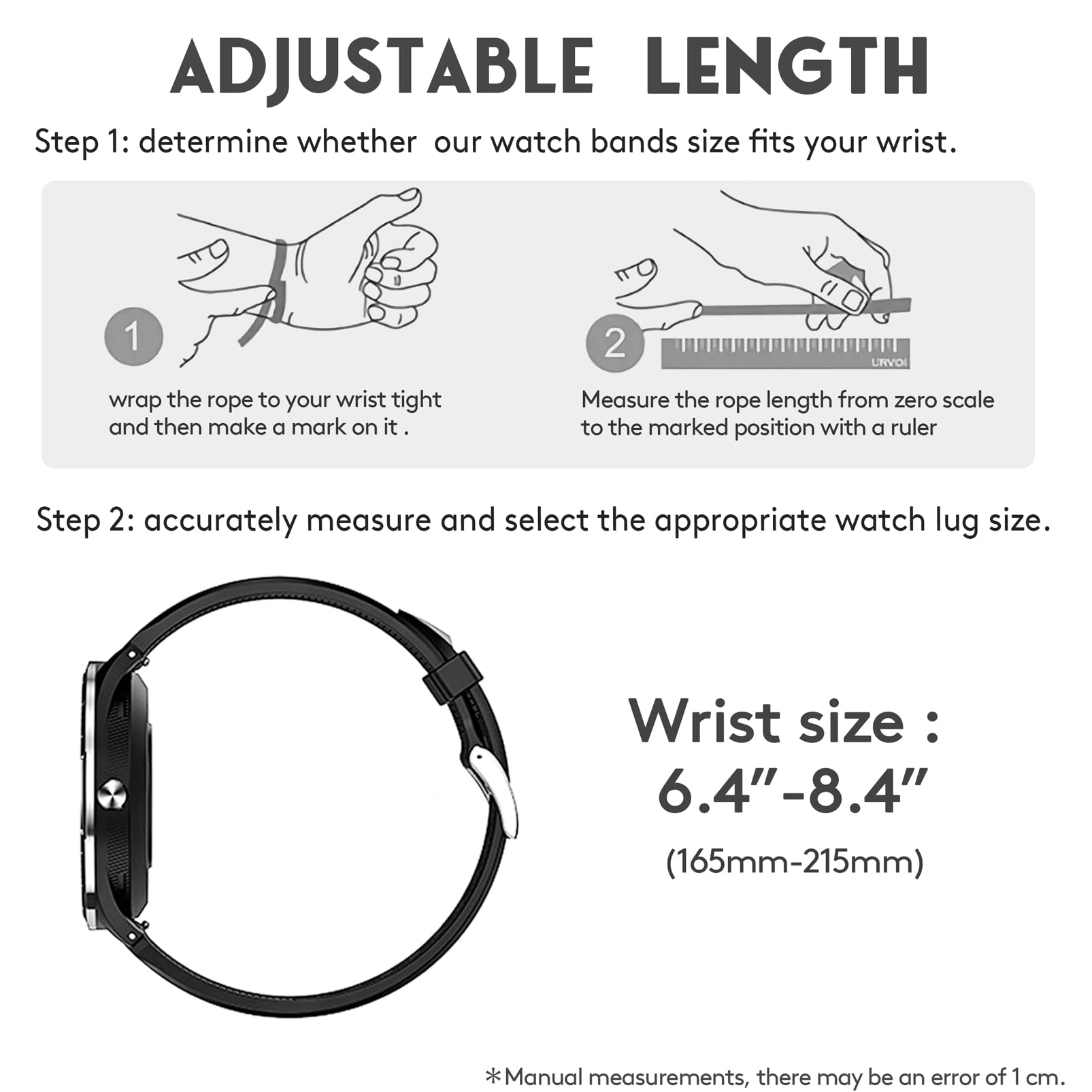 Horween Bracelet en cuir compatible avec Charge 5/6 et Charge 3/4, bracelet de rechange de qualité supérieure cousu à la main avec boucle en acier inoxydable.