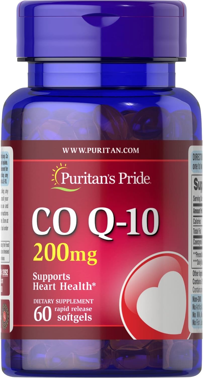 Puritan&amp;#39;s Pride Q Sorb Coq-10 200 Mg 1 Bottle 60 Softgels