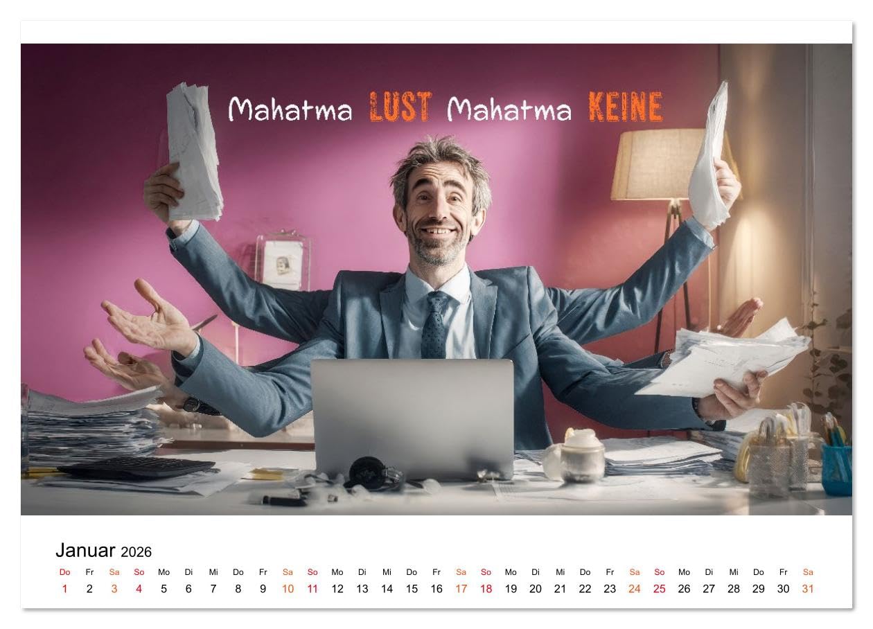 Büro - Kaffee, Chaos, Kollegen (hochwertiger Premium Wandkalender 2026 DIN A2 quer), Kunstdruck in Hochglanz: Was wirklich zählt: Humor im Arbeitsalltag. (CALVENDO Spass)