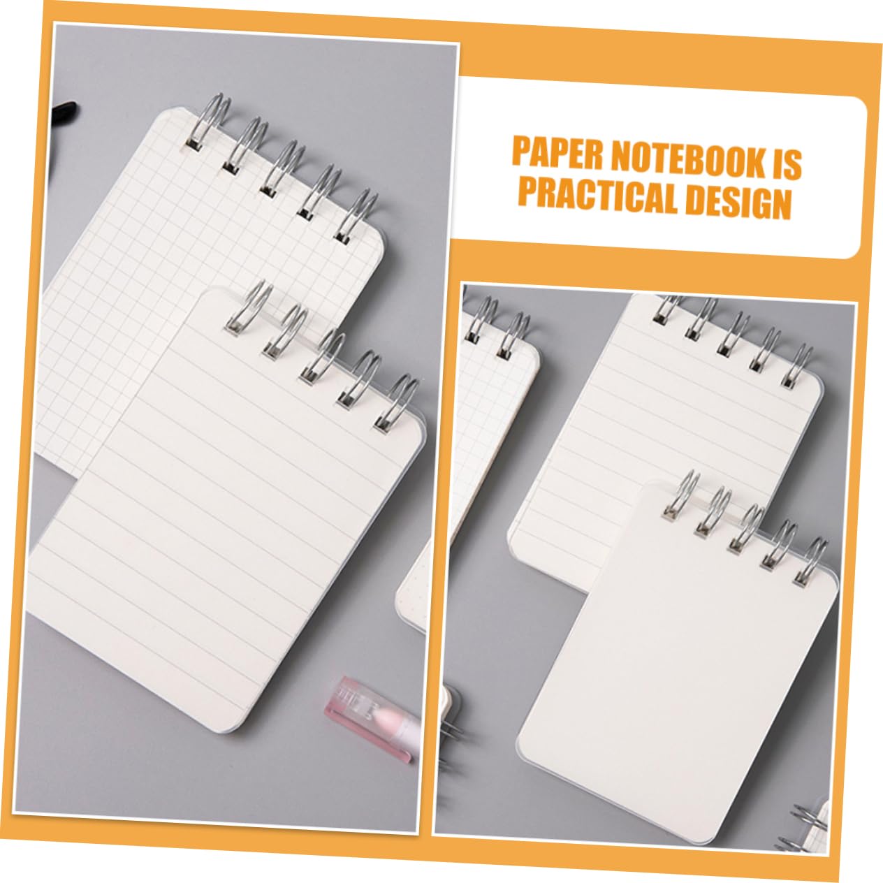 5 Ensembles Mini Cahier Mini Des Cahiers Spirale Petits Cahiers En Vrac Cahier Pointillé Cahiers À Couverture Rigide De Bureau Papier Blanche 4 Pièces * 5