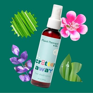 Plant Therapy Kids Critter Away Hair Shield Spray 4 oz Supports Clean & Healthy Hair and Scalp, Made with Essential Oils to Help Deter Critters, Conditions & Softens Hair, Gentle Enough for Daily Use