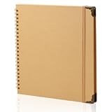 Joyberg Scrapbook 80 Pages&comma; Scrapbooking Supplies 8 x 8 In&comma; Scrapbook Album Suitable for Album Memory Book Wedding&comma; Anniversary Family&comma; DIY Craft Projects &lpar;Brown&rpar;