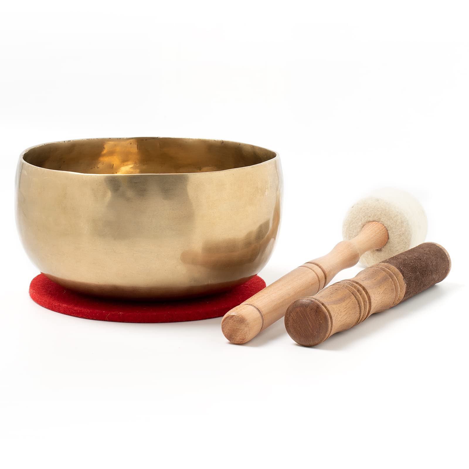 Nepal- Klangschale I 600-700 g I für Meditation, Yoga & Entspannung I Inkl. Klöppel/Pad I Handgeschmiedet I Fair Trade aus Nepal