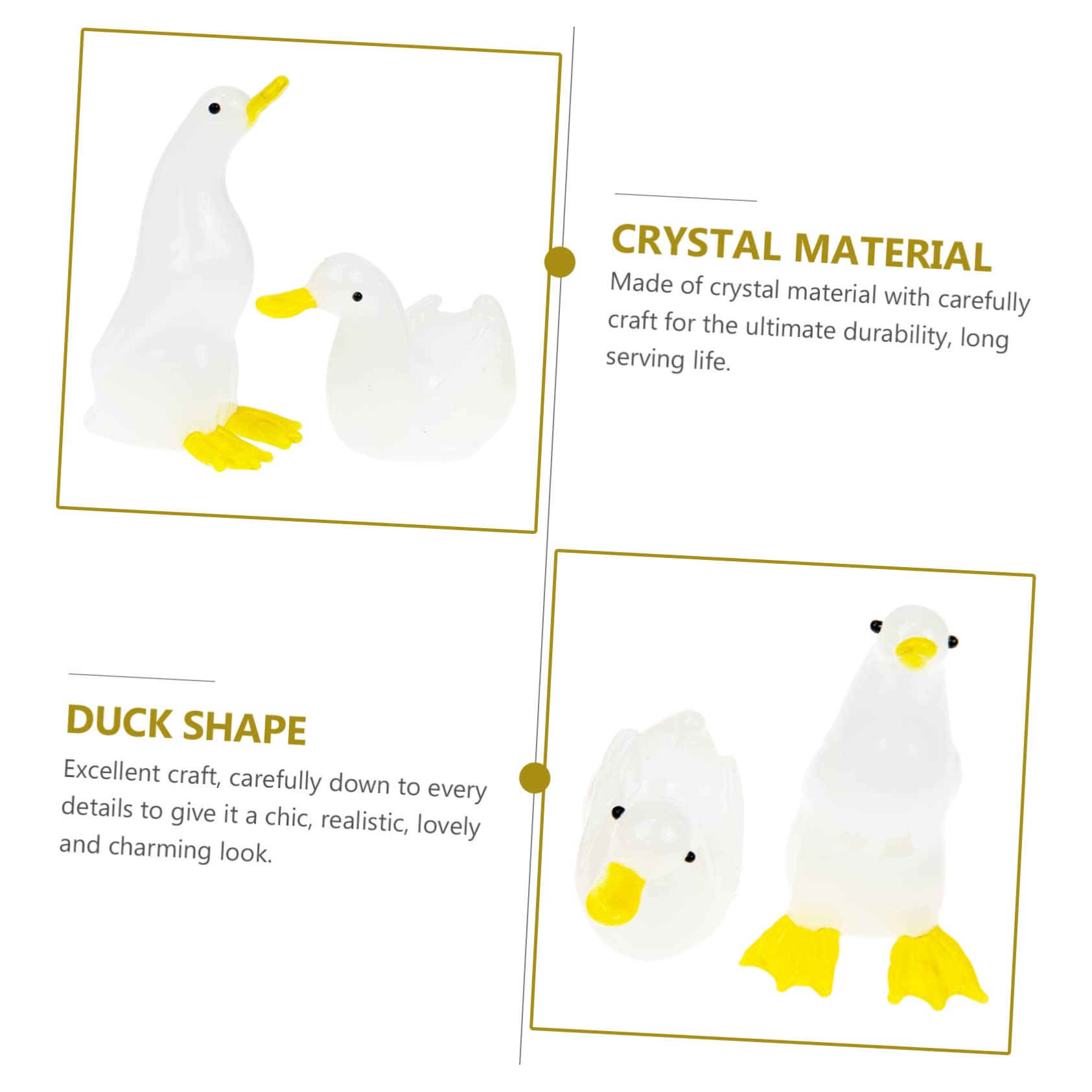 TOPBATHY 6stücke Wasserfall Kristall Ente Figurine Handgefertigte Tier Dekoration Für Tisch Wohnzimmer Garten Süßes Für Geburtstage Und Besondere Anlässe