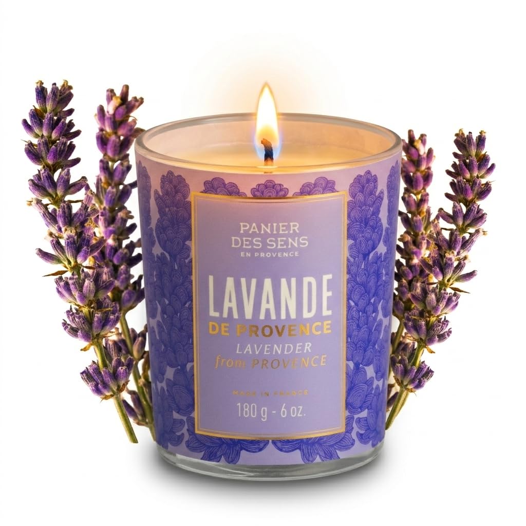 Panier des Sens Woody Lavender Long-Lasting Scented Candle, 6.3 oz