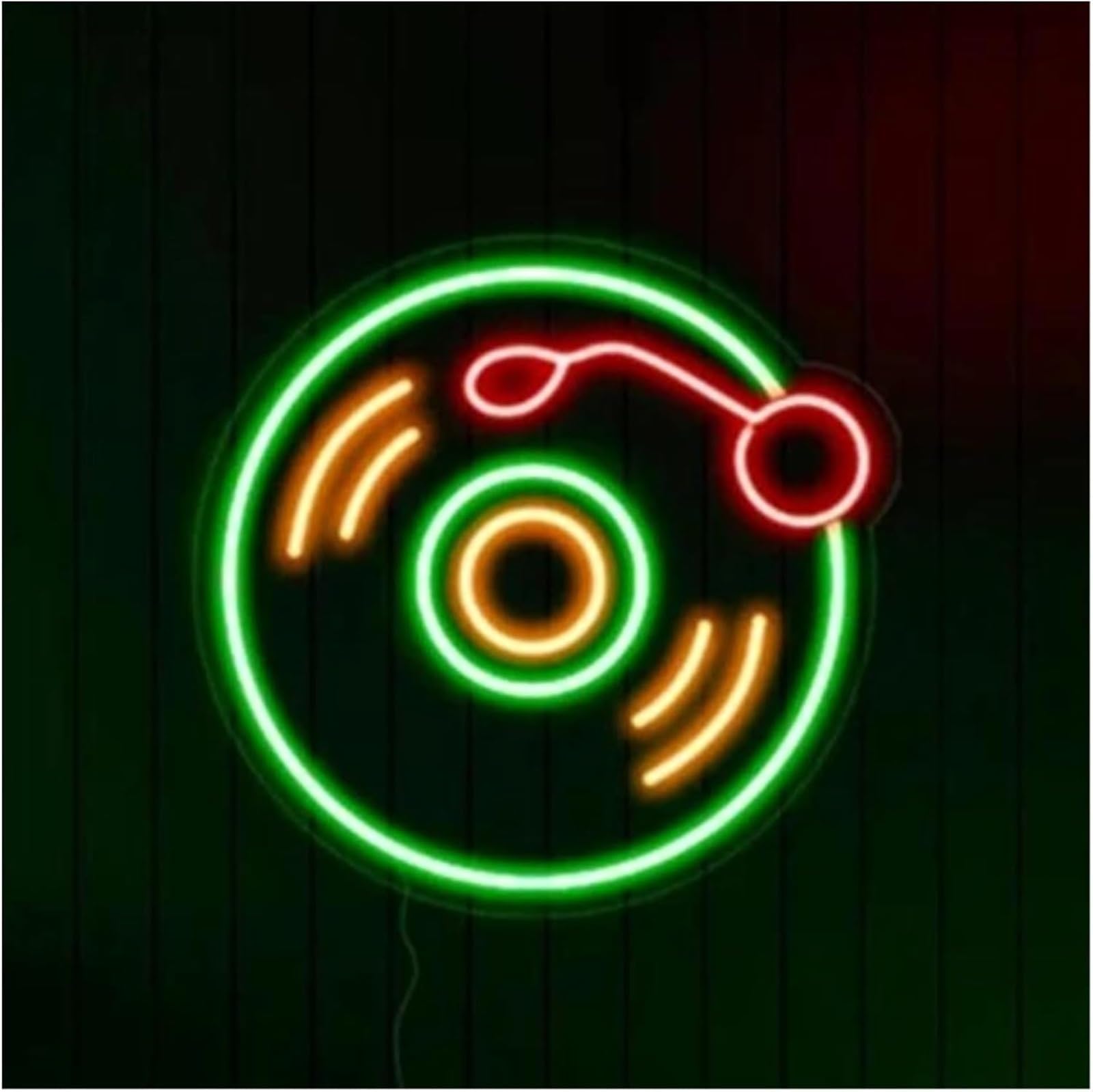 Zynther Neon lamp Colorful Letters Interior Lighting Neon Sign Recording Studio DJ Vinyl Record Wall Decor(1)