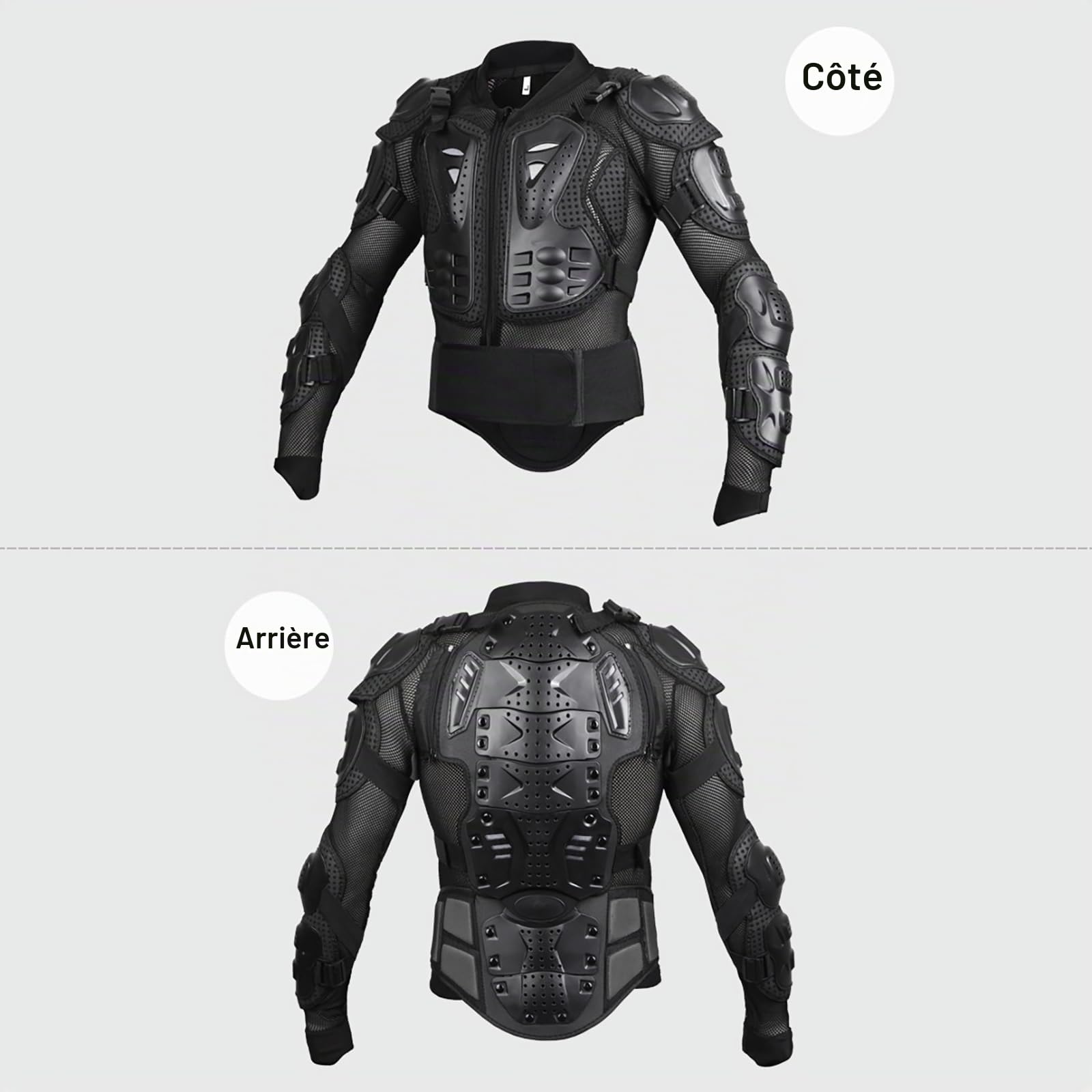 M&Catree Veste Armure Moto Blouson Motard Gilet Protection Équipement de Moto Cross Scooter VTT Enduro Homme Femme