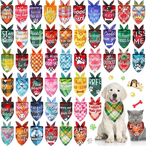 120 Pcs Summer Dog Bandanas Bulk Hawaii Dog Scarves Bibs
