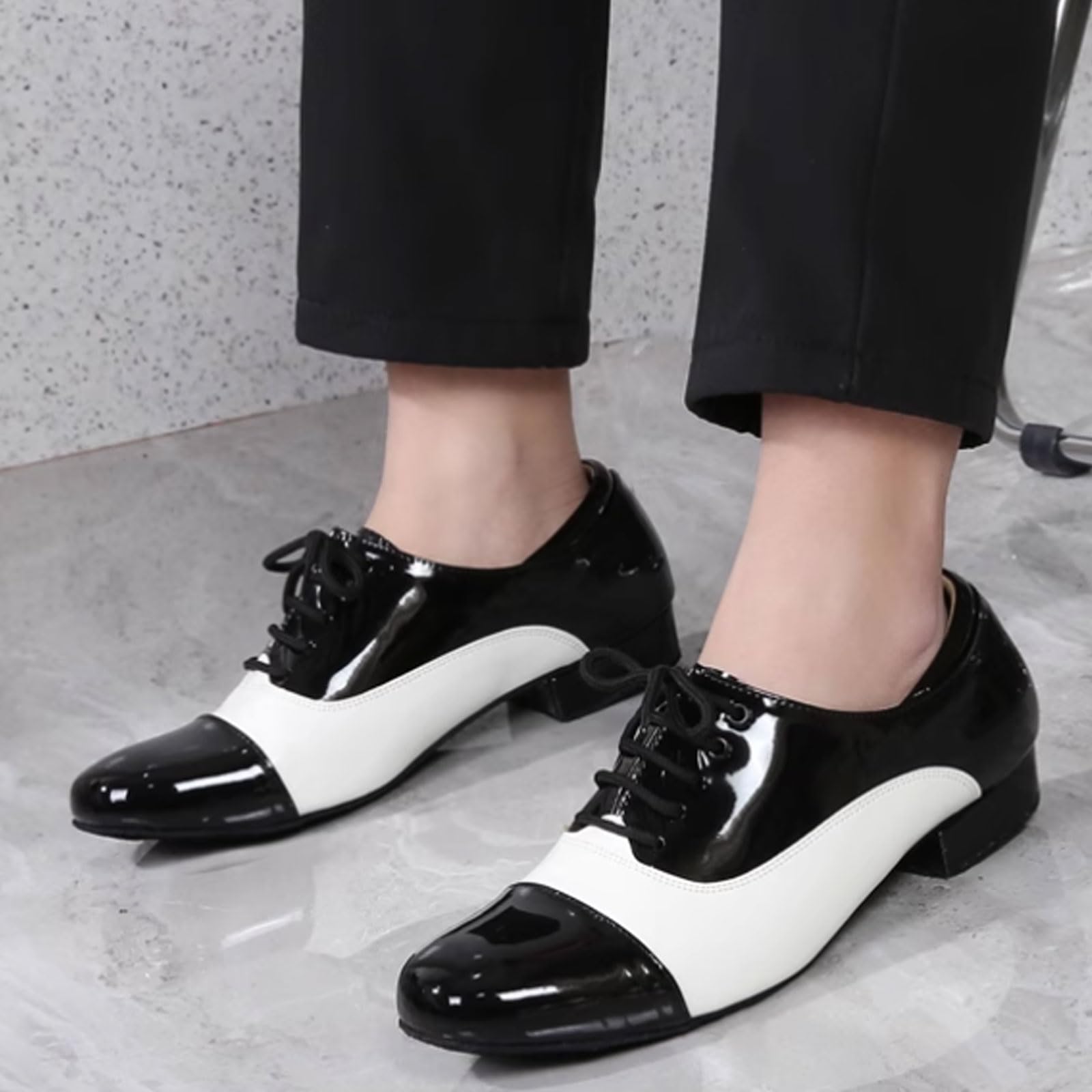 Zapatos de Baile de salón para Hombre,Zapatos clásicos de Baile Latino Moderno para Hombre,Zapatos de Baile Latino Hombre,Zapatos de Baile para Salsa Hombre,Respirable,Interior.