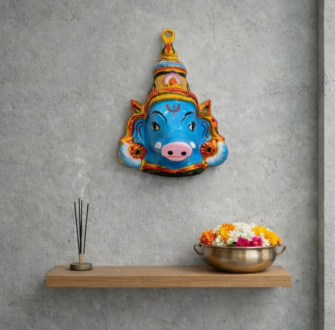 Varahi Devi face - Varahi Matha Face - Varahi Amman Face Mask (7 Inch)