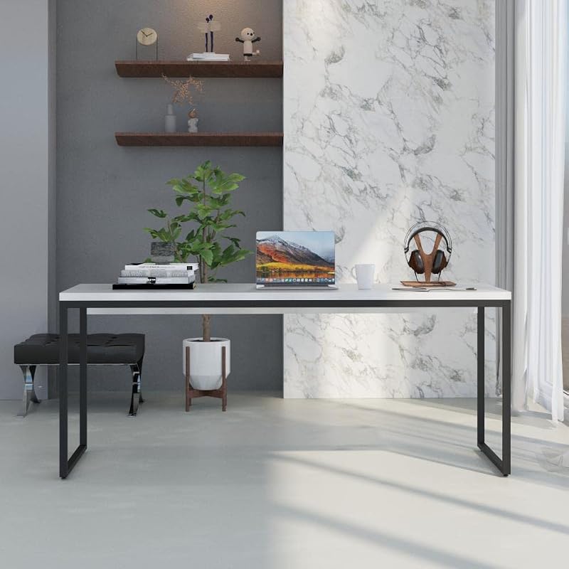 Mesa Dynamica Diretor 180x60x75cm Branco Chess/Est.preta