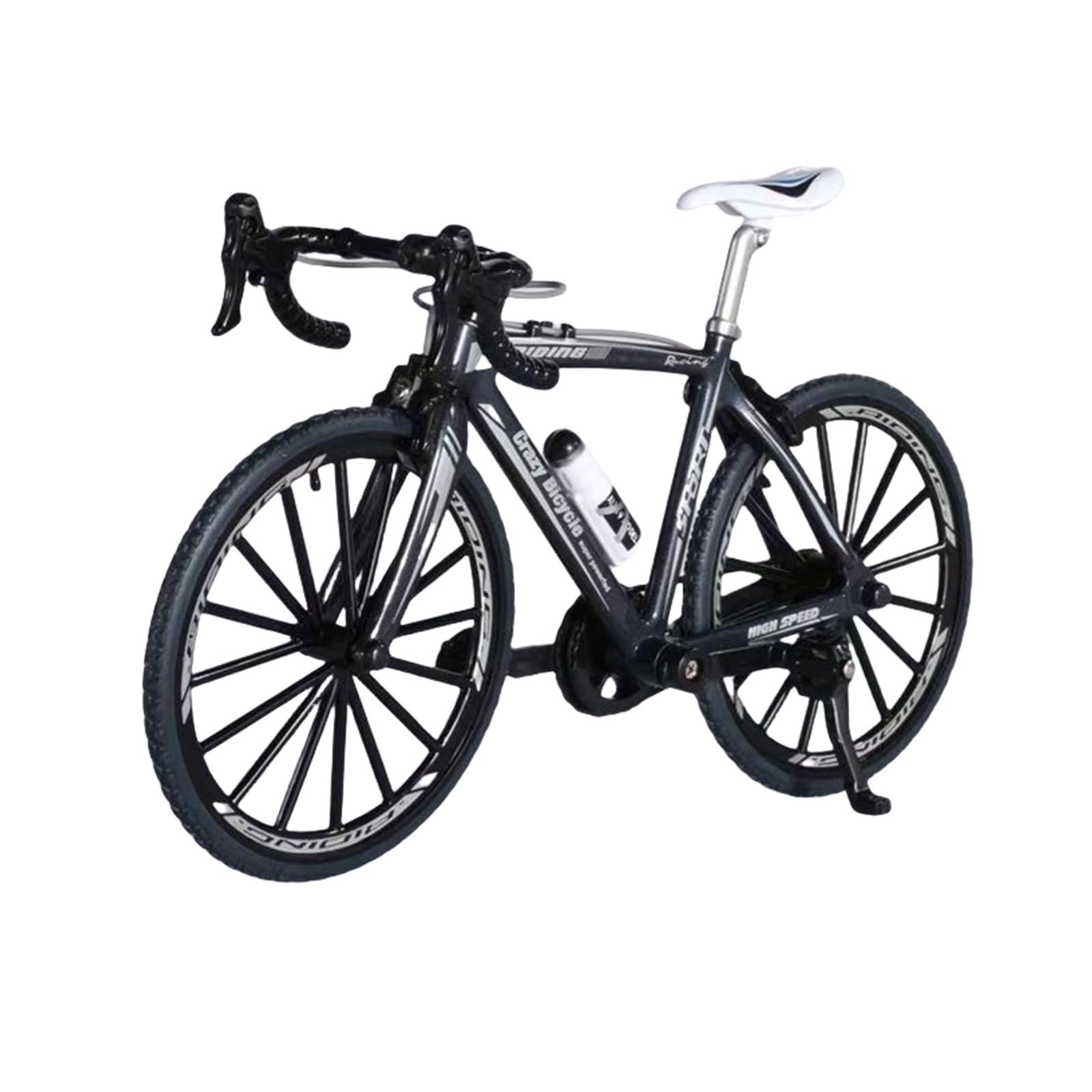 Dita modello di bicicletta, mini bici da mountain bike, giocattolo in miniatura, collezione decorativa, per ufficio, casa, club, lezioni (nero)