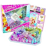 Disney Princess Pop Up Game ~ 3 Pc Bundle with Disney Princess Board Game for Kids with Pop Up Dice, Palace Pets Stickers, and Door Hanger (Princess Party Favors)