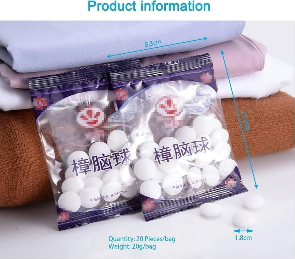 Répulsifs à Mites de Vêtements, 500 pièces Boules Protection du Jardin, de la Maison, Protection des Armoires et des Tiroirs, Moisissure de la Garde-Robe et Parfum Déodorant de Toilette