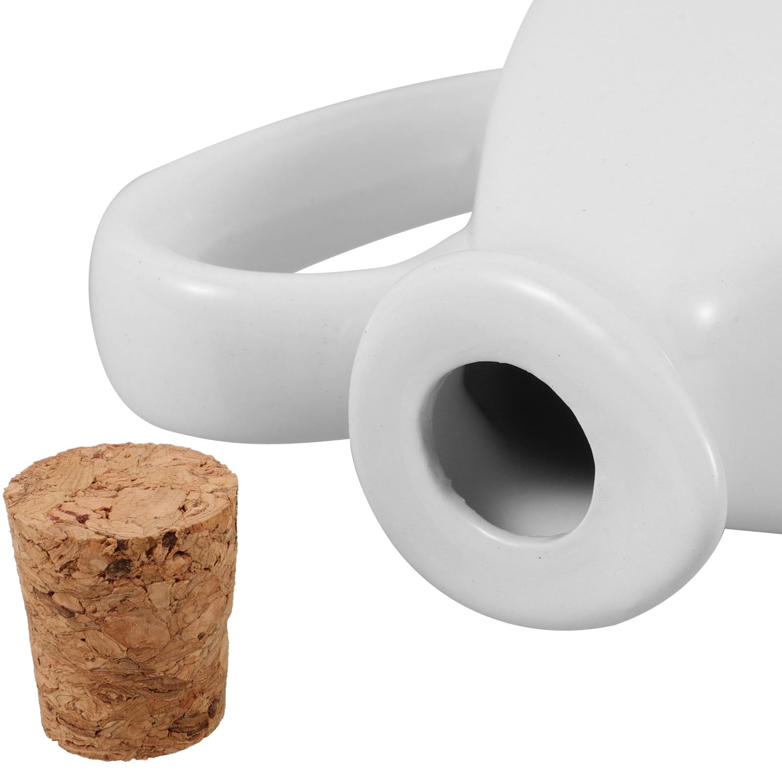 Gadpiparty Dispensadores de Aceite y Vinagre Bandeja de Bambú Estilo Japonés de Cerámica Juego de 4 Piezas para Cocina y Almacenamiento