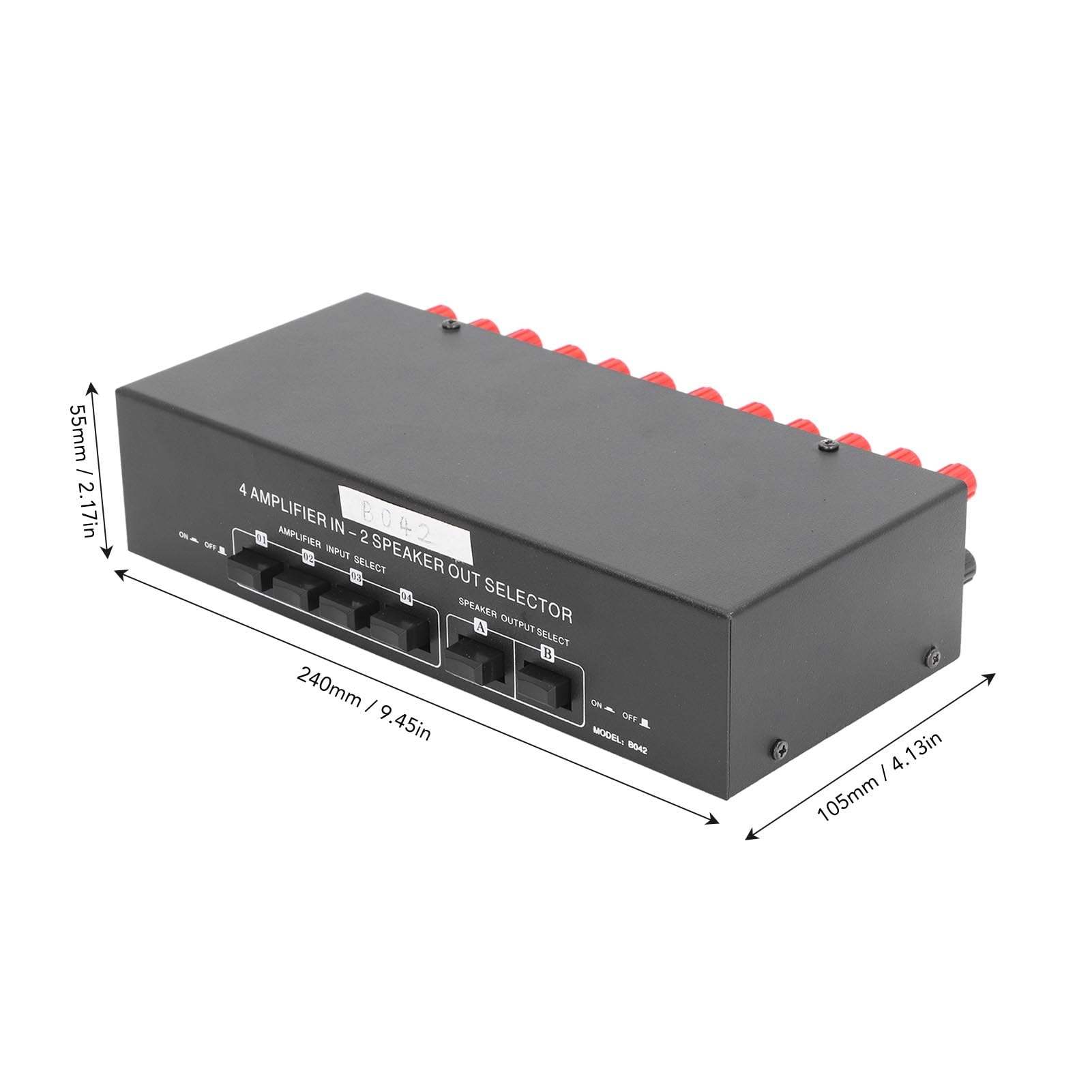 Przełącznik Przełącznika Audio, Przełącznik Przełącznika Audio 4 Wejścia Wzmacniacza 2 Wyjścia Głośnikowe Pasywny Selektor Głośników Obudowa Metalowa Akcesoria Muzyczne do