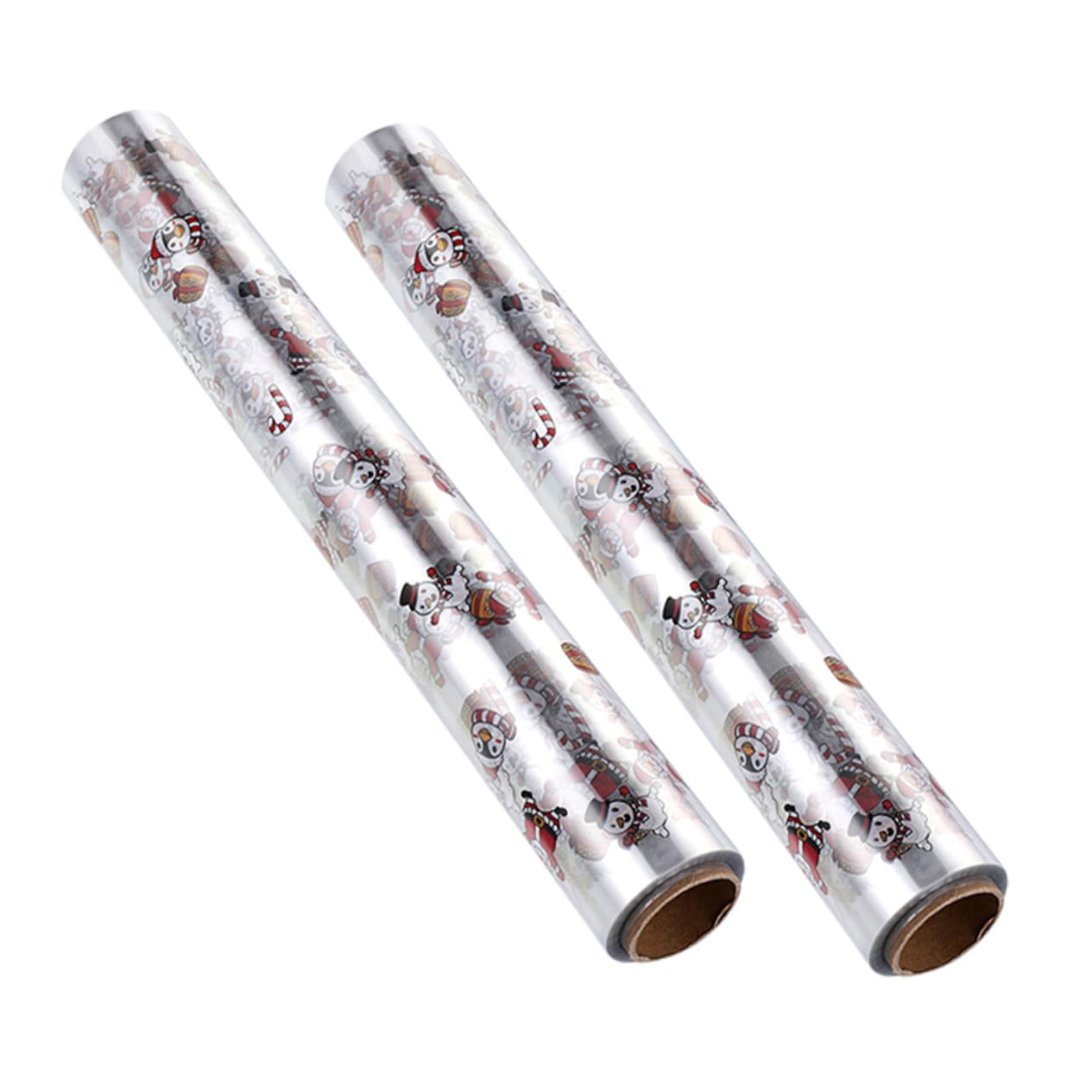 HOMSFOU 2rolle Transparente Geschenkpapierrollen für Blumensträuße Cellophanpapier zum Verpacken von Geschenkkörben und Leckereien Strapazierfähiges Material für Weihnachtsdekorationen