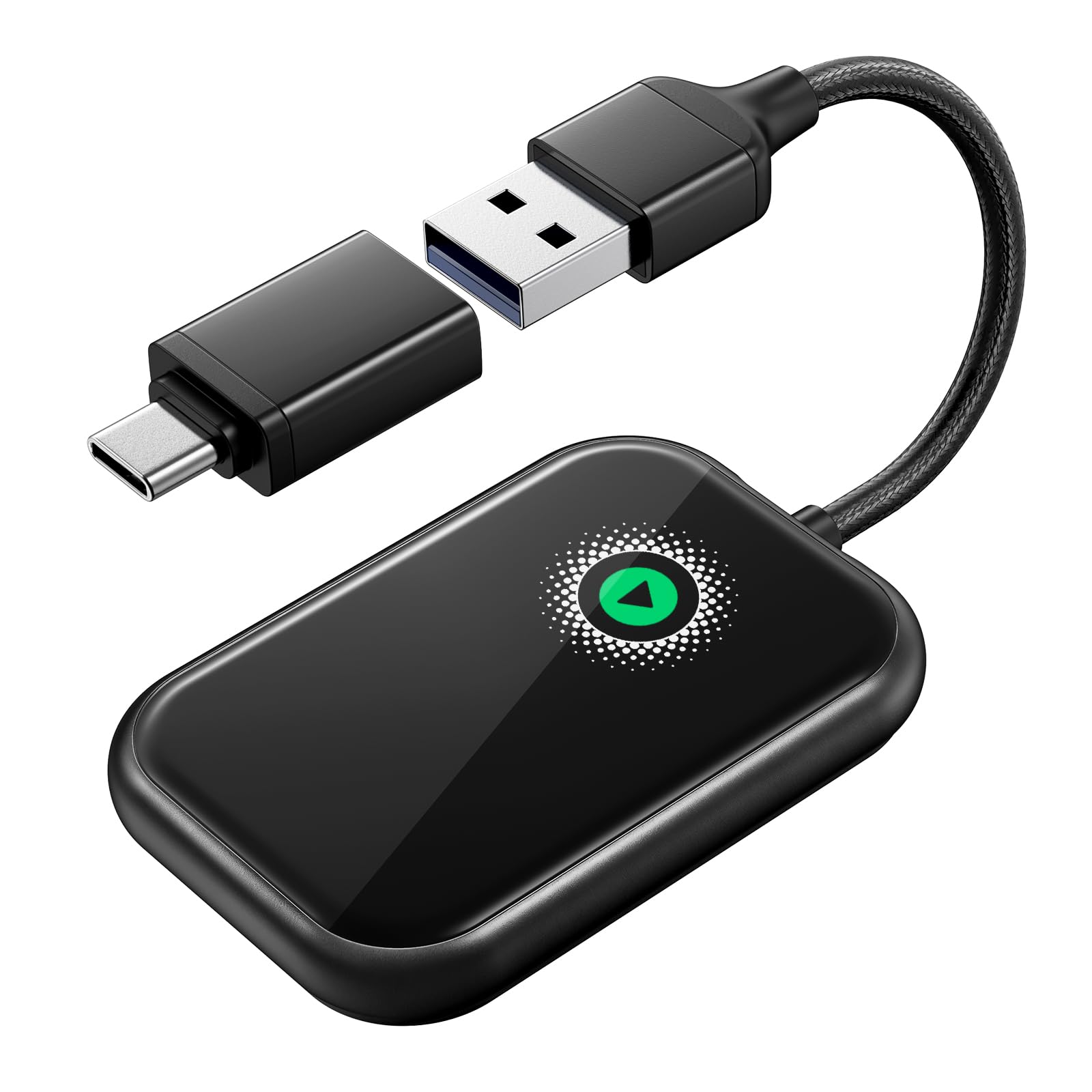 Photo 1 of AweEos Smarter CarPlay Pro – 2-in-1 Wireless CarPlay & Android Auto Adapter, WiFi 6 & BT 5.4, Zero Latency Real-time Transmission, 5s Auto-Reconnect, Plug & Play, 98% Cars Compatible (2015+)