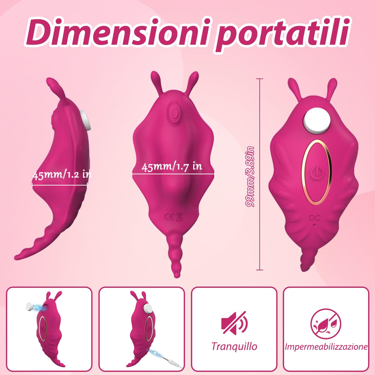 RFIVJ-5M Vibratoreper Donna Professionale Wireless Bluetooth APP controlla il vibratore G-spot Vibratori Donna Piccolo vibratoreper clotoride sexytoysys 9 modalità di design silenzioso e impermeabile