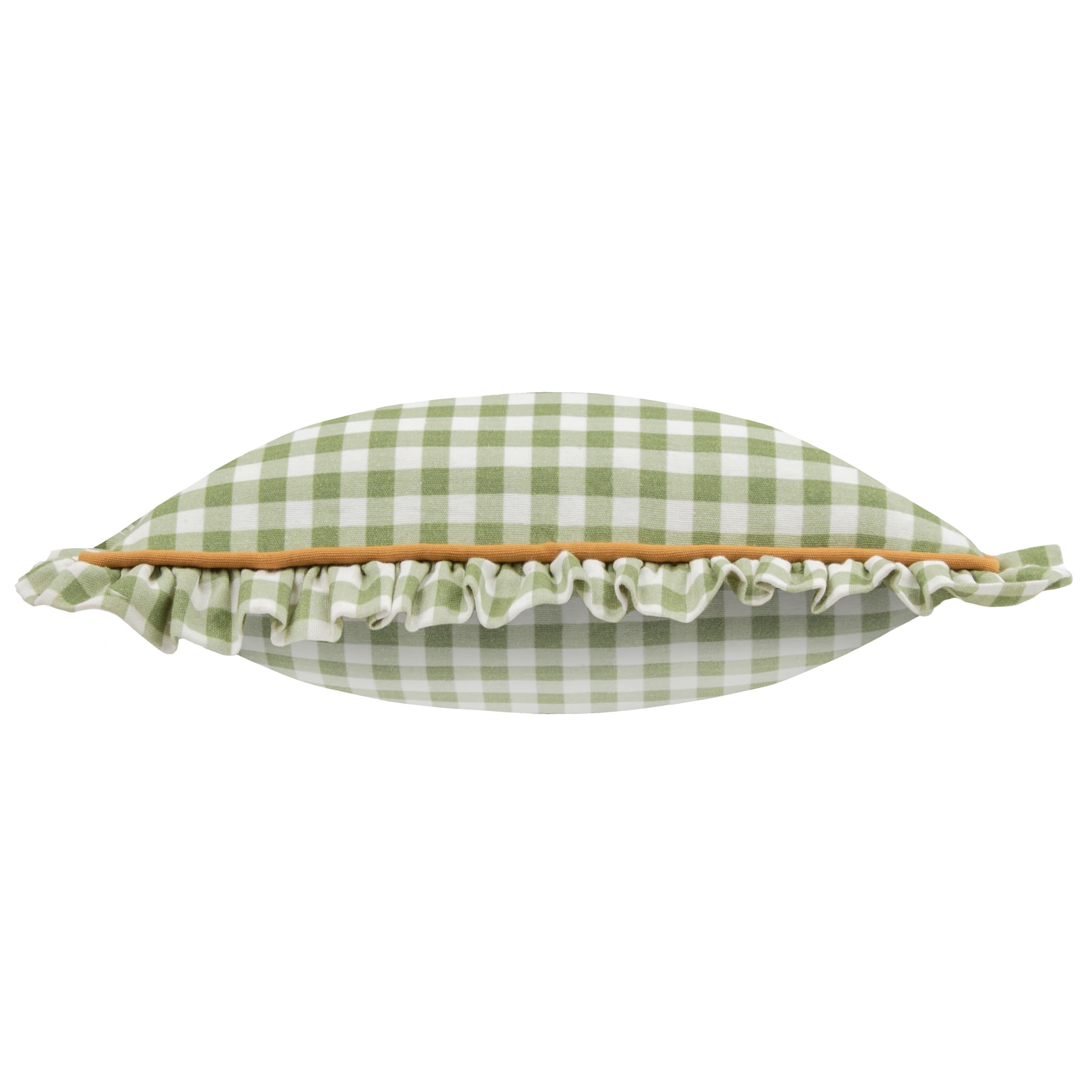 furn. Maude Gingham Cotton Piped Cushion Cover, Sage, 45 x 45 cm (Pack of 1) - Image 3