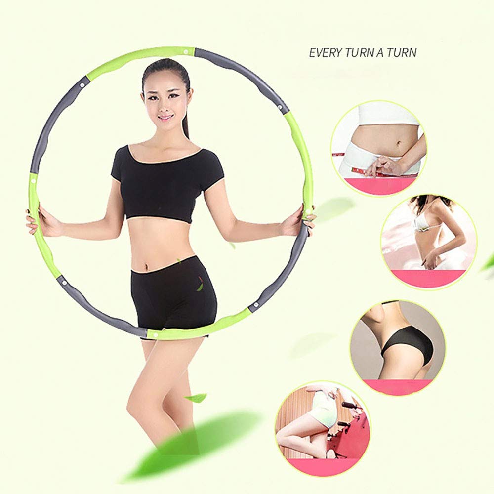 8 sezioni Hula Hoop per Bambini Dimagrante artefatto Hula Hoop Fitness Rimovibile Comodo per aiutarti a esercitare nel Modo più Semplice e Divertente per Perdere Peso Esercizio