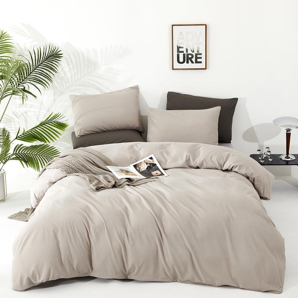 Beige Khaki Comforter Set Twin Size Creamy Brown Bedding Set Soft Women Girls Oatmeal Beige Bedding Comforter Solid Cream Beige Khaki Blanket Quilts Breathable Plain Tan Color Comforter