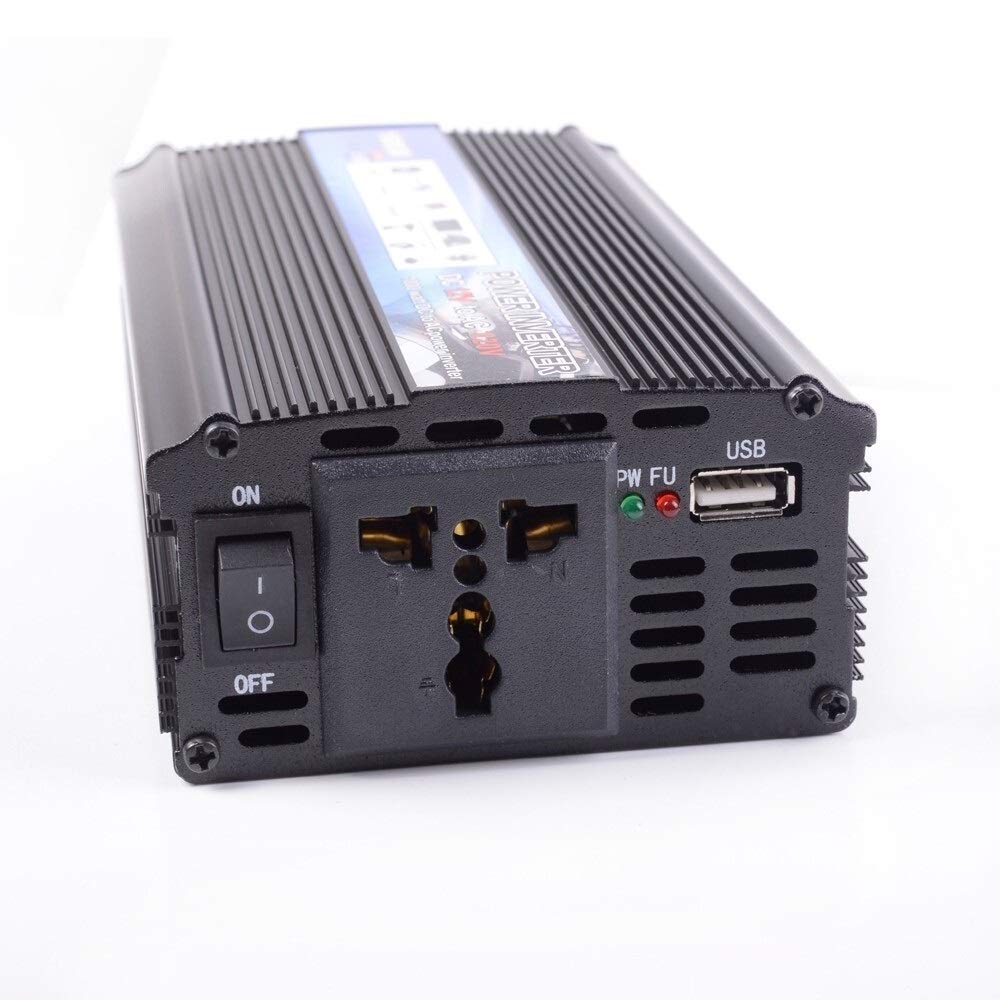 Inverter Auto,Inverter Onda Pura Car Power Inverter 1000W 2000W Watt DC 12V a 220V AC della batteria del veicolo Converter Power Supply On-Board Charger Interruttore(1000W)