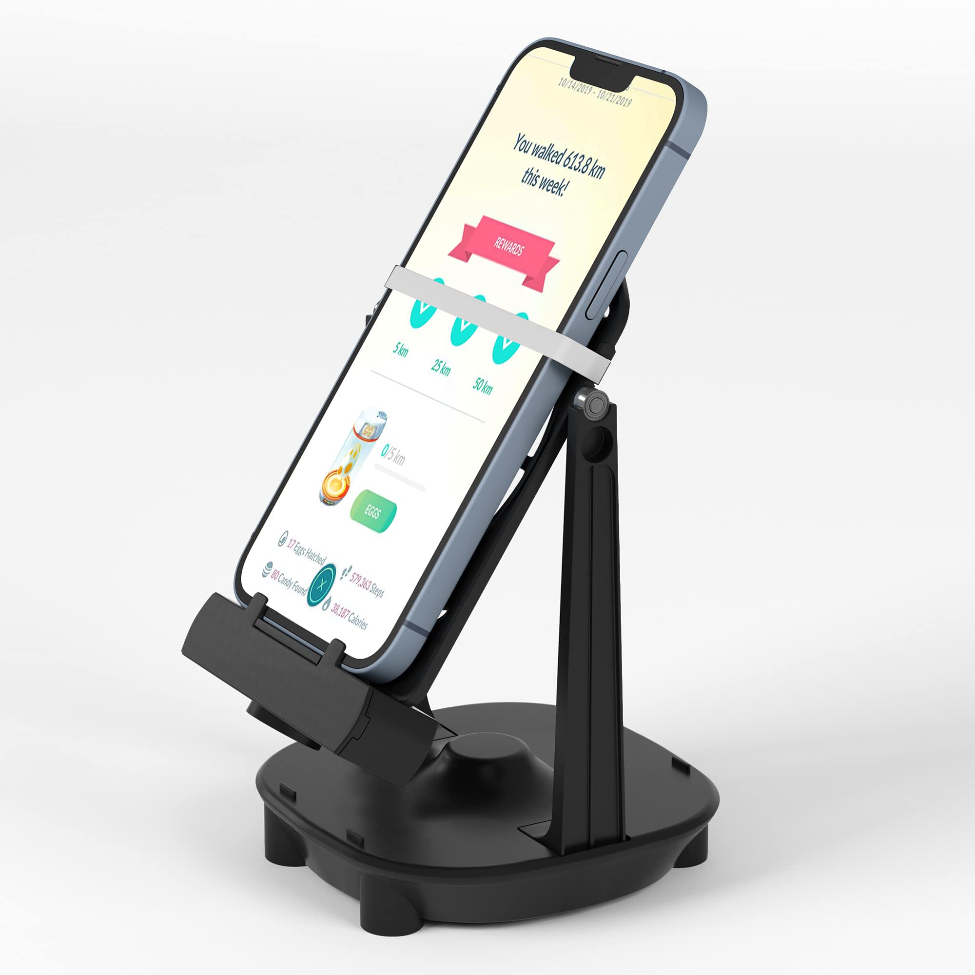 NEWZEROL Shaker Automatico Per Poke Ball Plus E Smartphone – Pedometro A Vibrazione Per Pokemon Go, Max 6.4 Pollici, Bianco