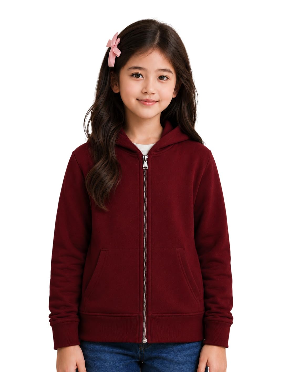 ADBUCKS Girl's Cotton Hooded Sweatshirt-image-18