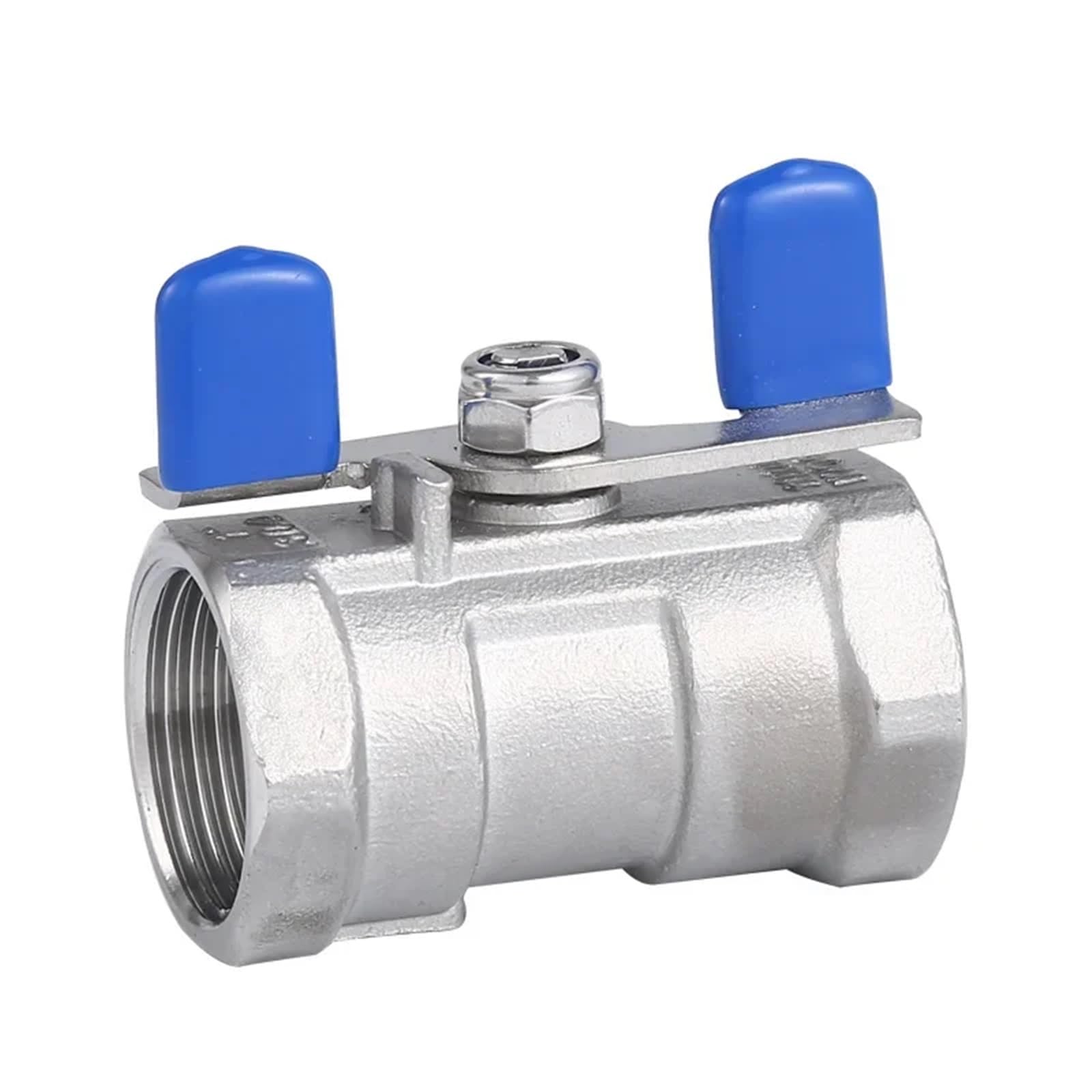 Valves Papillons Vannes à boisseau sphérique monobloc en acier inoxydable 304/316, filetage femelle 1/4'' - 1'', avec poignée papillon, DN8, 10, 15, 20, 25(3/4 in SS316)