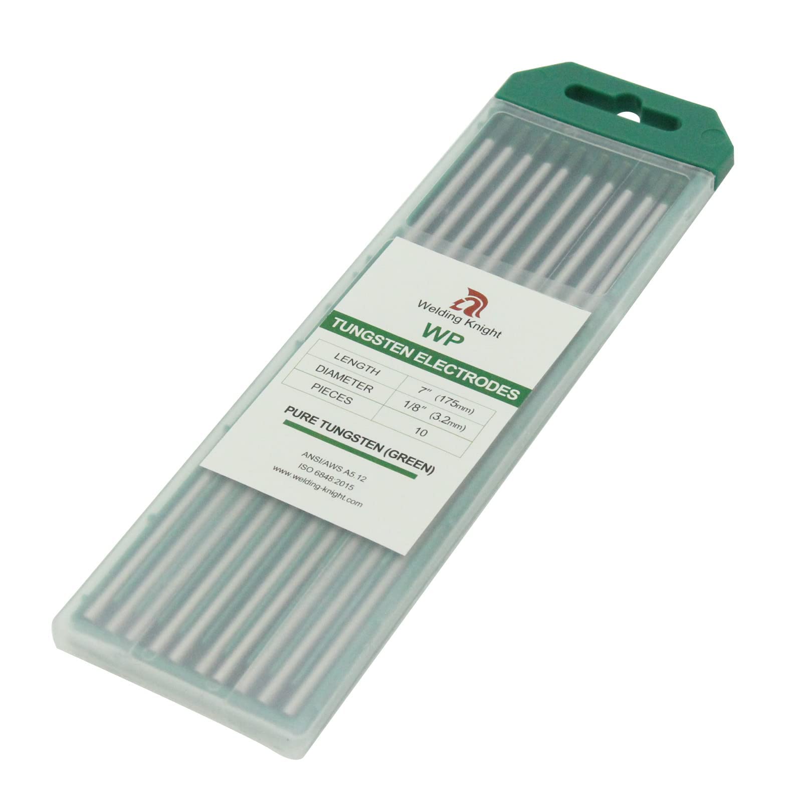 Welding Knight TIG Welding WP Tungsten Electrodes Pure Green10pk (1/8")