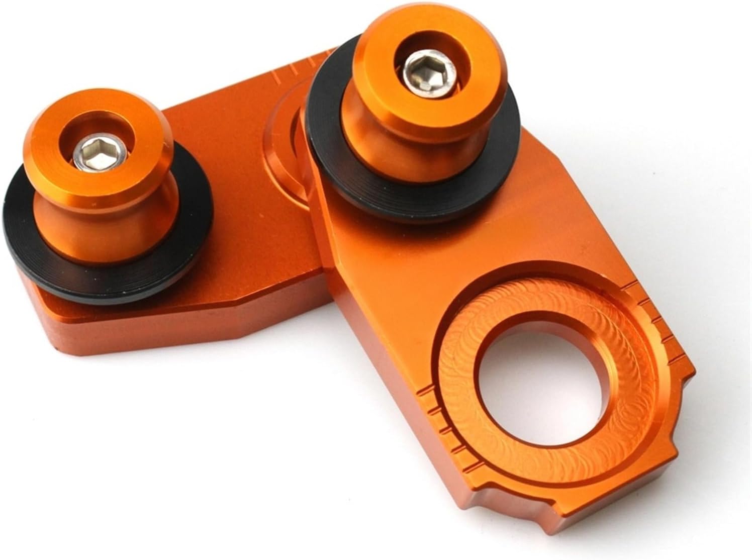 Motorcycle CNC Rear Chain Adjuster Axle Blocks Compatible with SX SXF XC XCF EXC EXCF XCW XCFW 85 125 150 200 250 300 350 450 525 530 (Color : A Orange, Size : /)